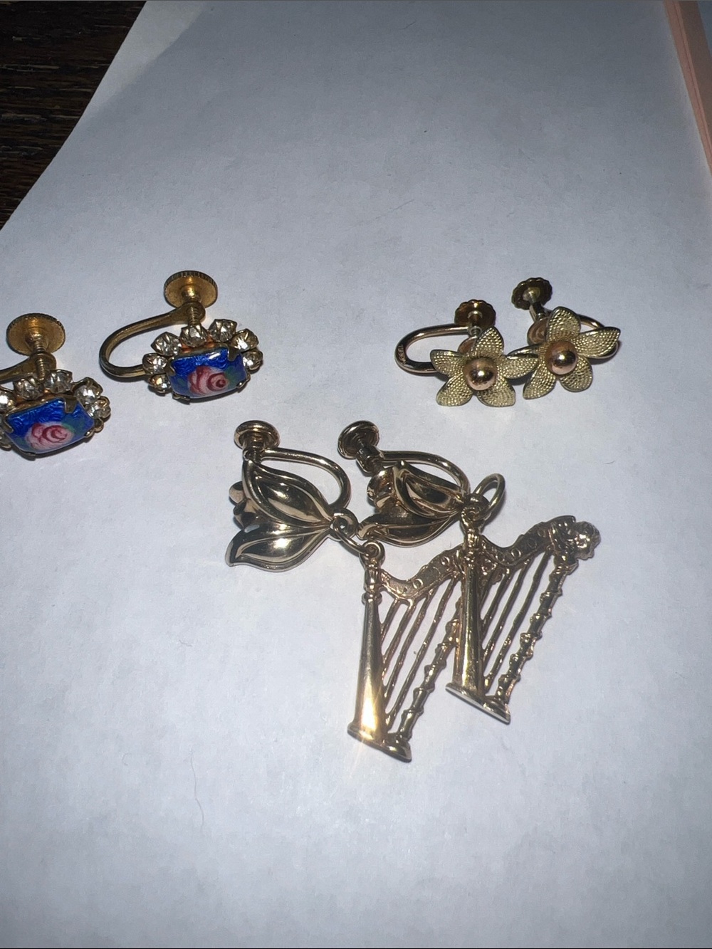12k & 14k gold filled screwback earrings Van Dell Krementz
